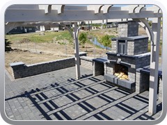 Wall Paver Fireplace